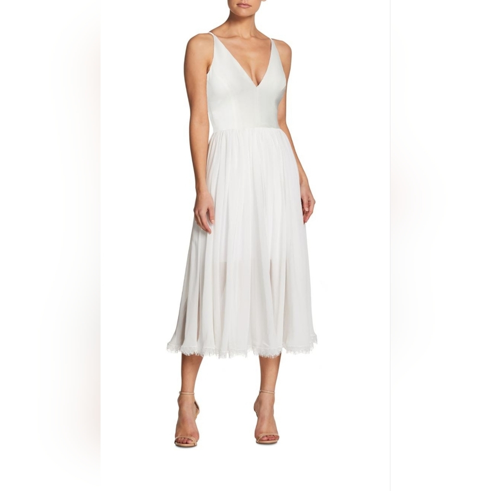 Dress the Population Alicia Lace Hem Midi Dress XXL